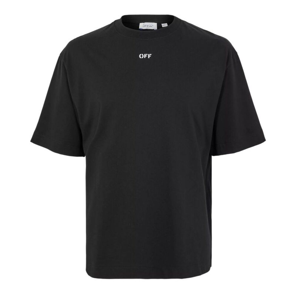 Off White Mens Diags Skate Scribble Regular T-Shirt / Black/White